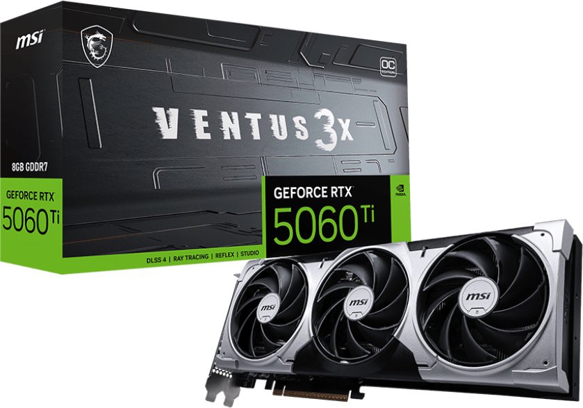 Видеокарта MSI (G506T-8V3C) GeForce RTX 5060 Ti 8G VENTUS 3X OC
