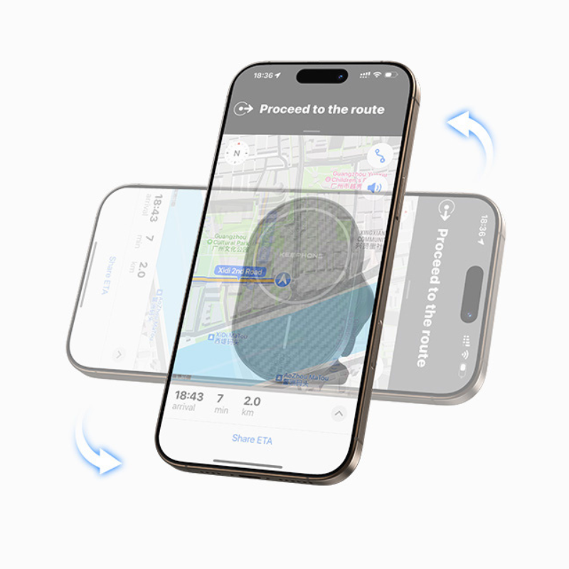 фото Автомобильный держатель Keephone Kevlar Seanova с беспроводной зарядкой в воздуховод 15W черно-серый в полоску