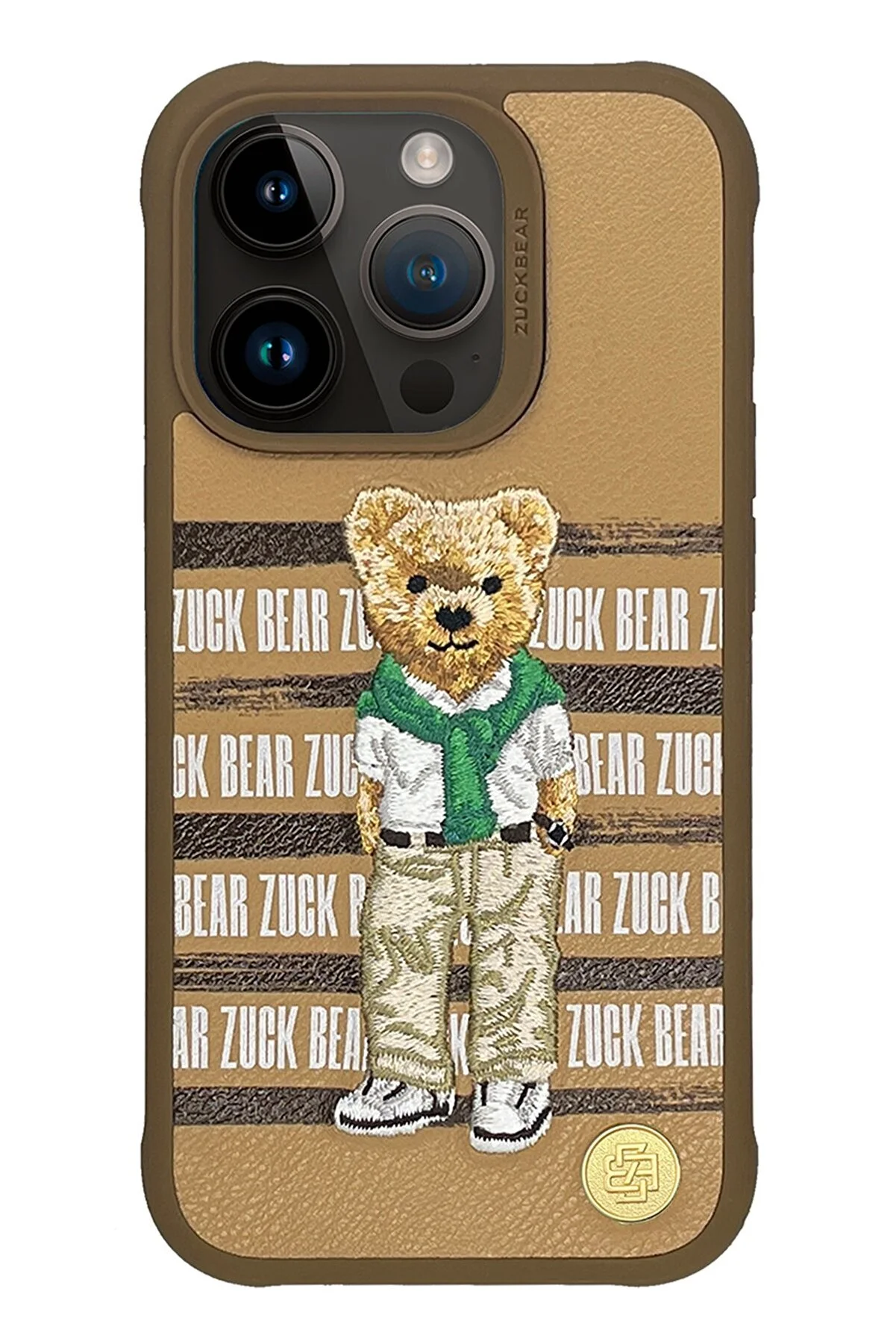 Чехол-накладка Zuck Bear San Francisco Fortune Kapak - Golden State Bear  для Apple iPhone 15 Pro искусcтвенная кожа (бежевый)