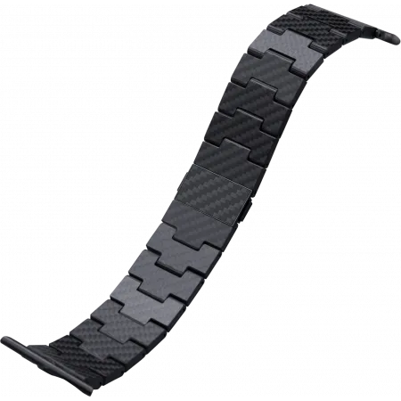 фото Ремешок PITAKA Retro для Apple Watch 38/40/41/42/44/45/49mm карбоновый (арамид) черно-серый