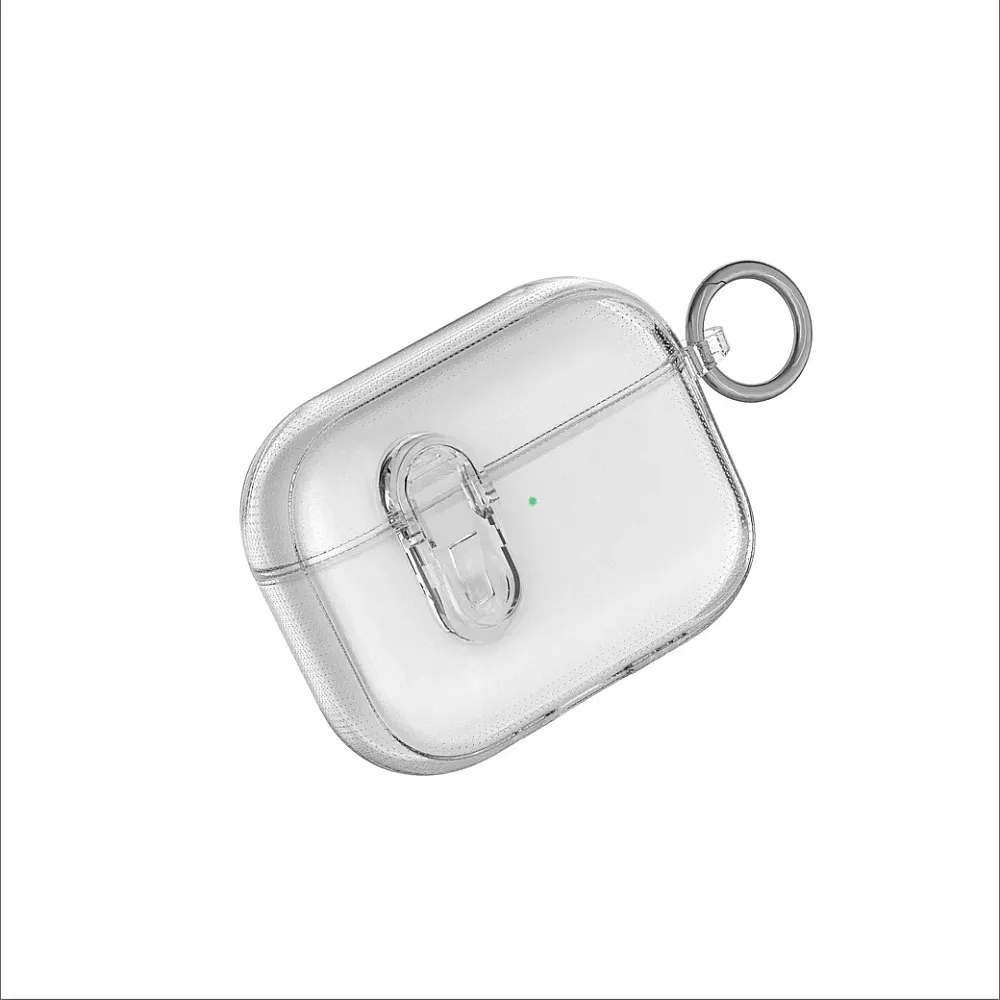 фото Чехол WiWU iShield Pro для AirPods Pro 3 силиконовый с карабином (HC-301) (прозрачный)