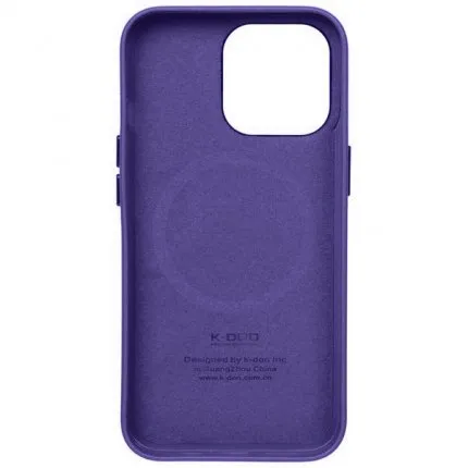 фото Чехол-накладка Kzdoo Mag Noble Collection MagSafe Series для Apple iPhone 14 Pro Max искусcтвенная кожа (фиолетовый)
