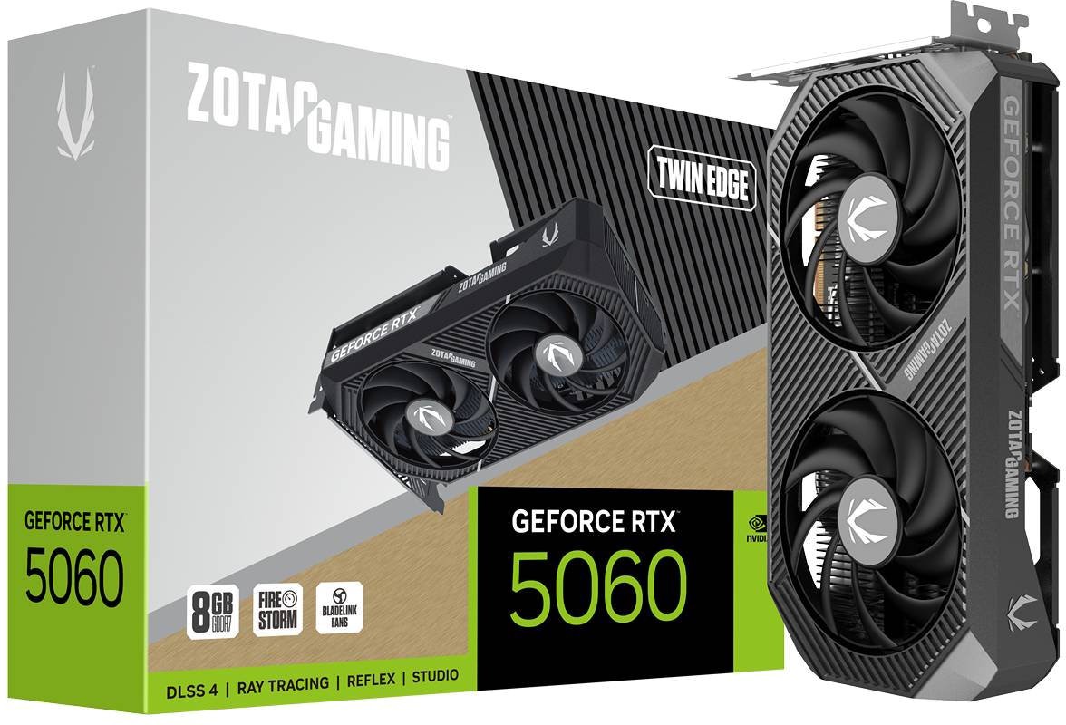 Видеокарта ZOTAC (ZT-B50600E-10M) GeForce RTX 5060 8GB Twin Edge