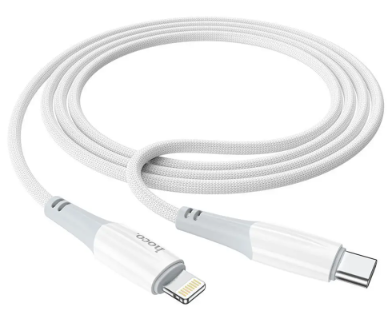 Кабель Hoco X70 Ferry Type-C/Lightning 100см нейлон (белый)