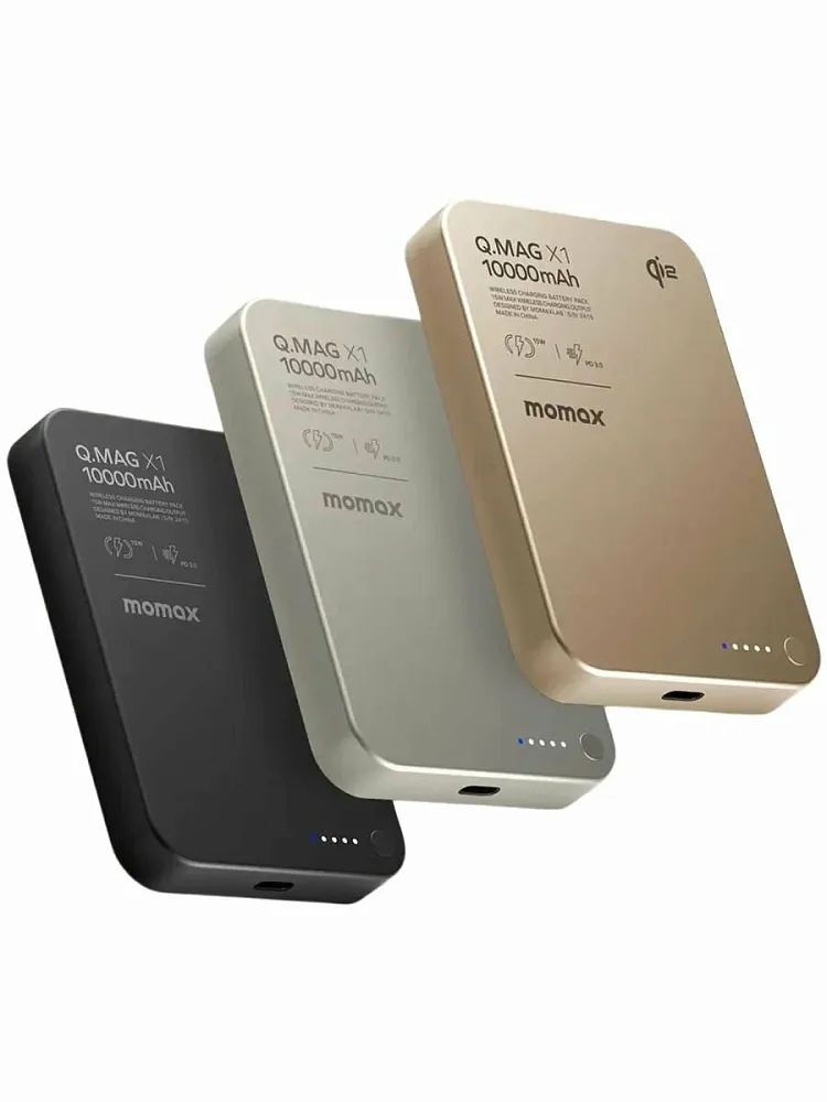 фото Внешний аккумулятор Momax Q.MAG X1 MagSafe 10000mAh 15W (черный) (IP117AD)
