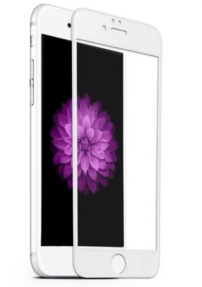 фото Защитное стекло Glass PRO (3D) Screen для Apple iPhone 6/6S цветное (мягкая белая рамка)