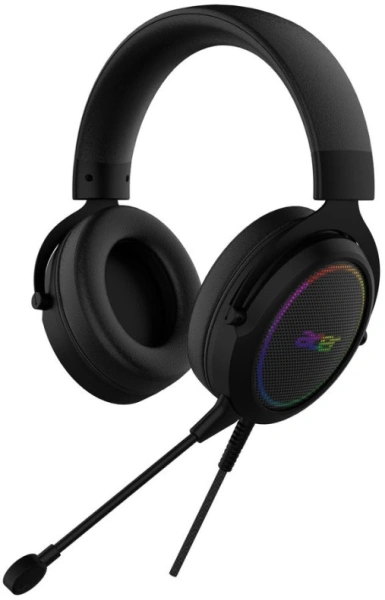 Гарнитура Acer AHW120, проводная, USB, подсветка, чёрный