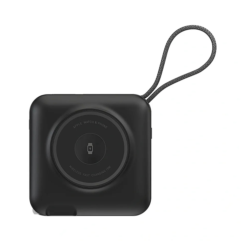 фото Внешний аккумулятор WiWU All-Round Qi 6 в1 Wi-P051 15000mAh 45W USB/Type-C/кабель Type-C, Lightning (черный)