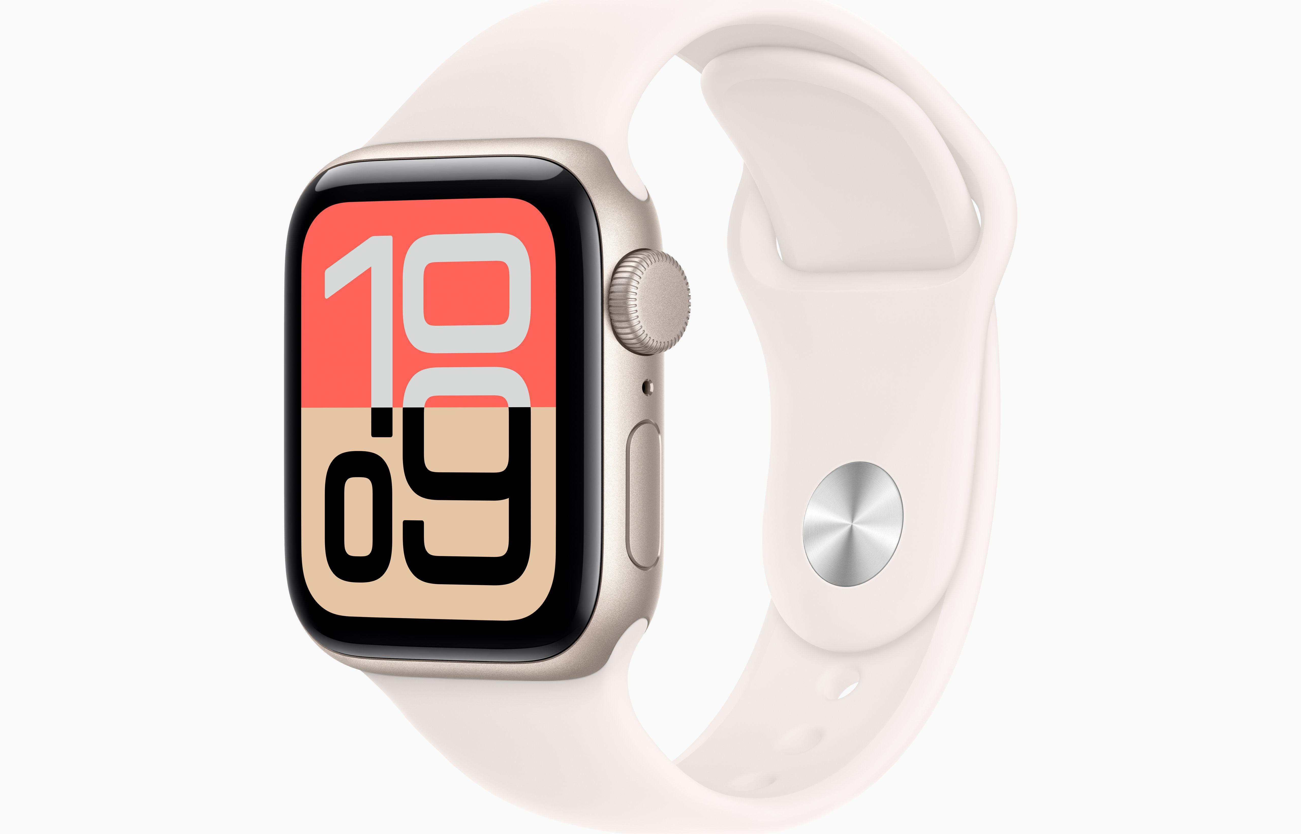 Apple Watch SE Gen 3 40mm Starlight Aluminum Case with Light Blush Sport Band (S/M)