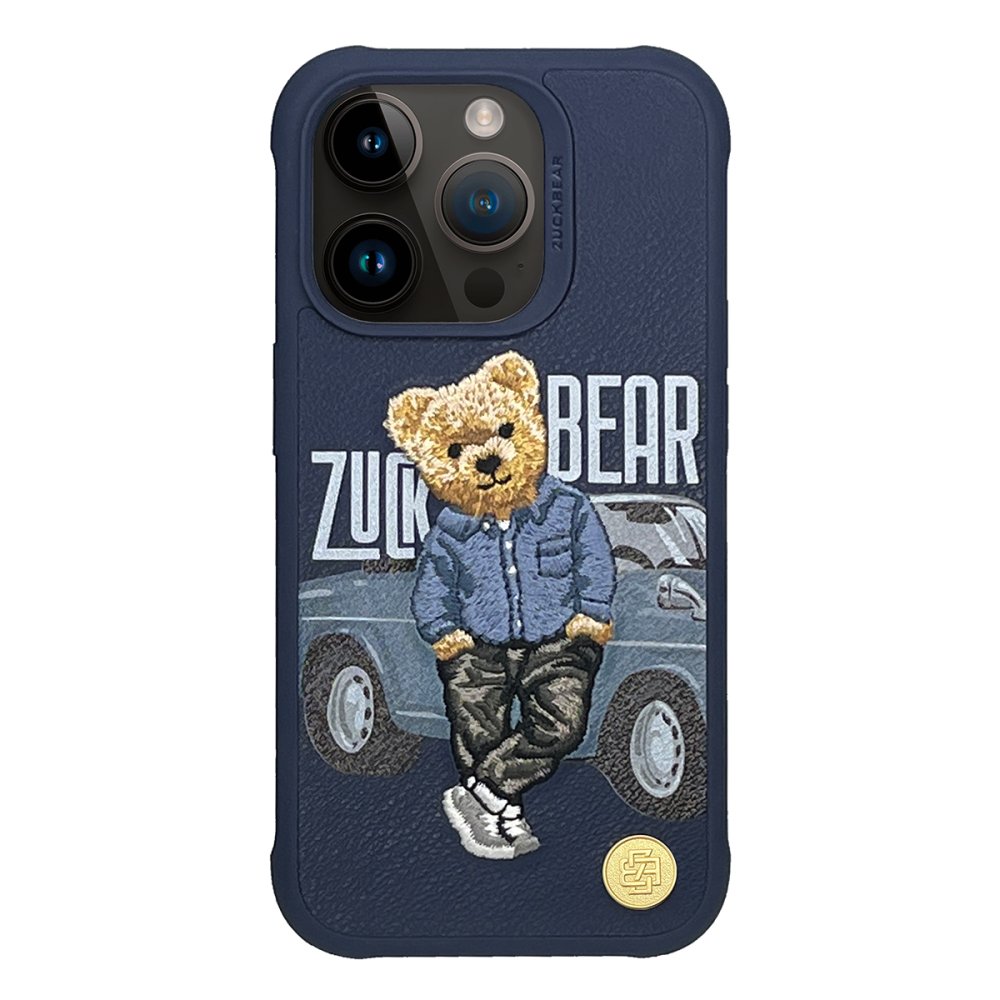 фото Чехол-накладка Zuck Bear San Francisco Fortune Kapak - Bay Area Player для Apple iPhone 15 Pro Max искусcтвенная кожа (синий)
