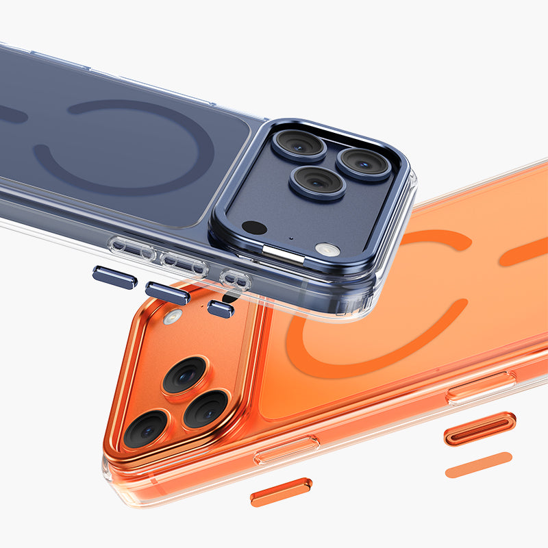 фото Чехол-накладка Keephone Magicam Magsafe для Apple iPhone 17 Pro Max с подставкой пластиковый (синий)
