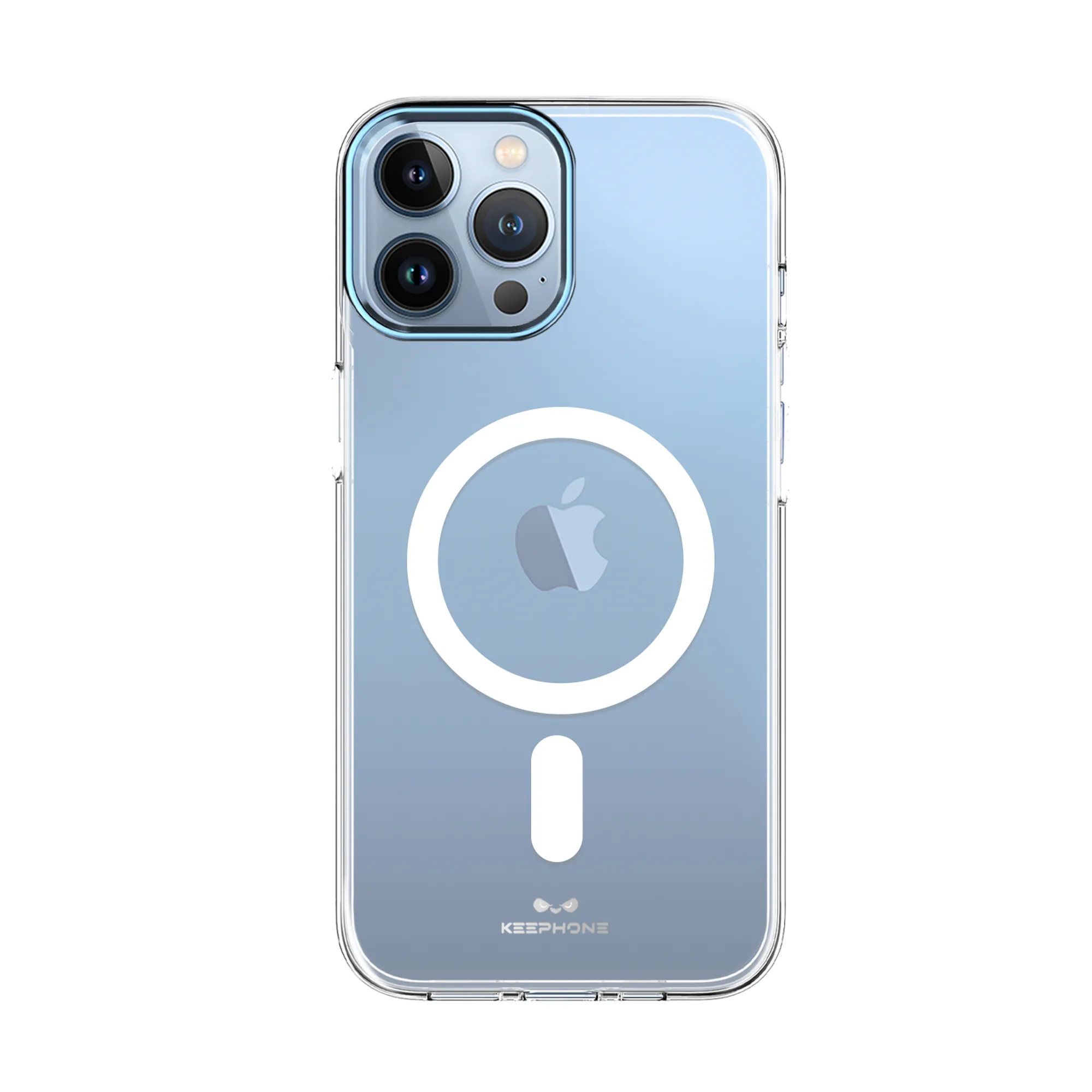 фото Чехол-накладка Keephone Dazzle Pro Magsafe для Apple iPhone 13 Pro пластиковый (зеленая рамка)