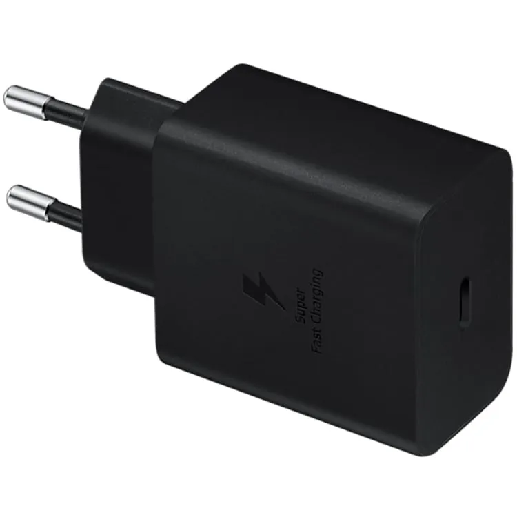 Сетевое зарядное устройство Samsung Super Fast Charger GaN Type-C 45W Cable Type-C 5А18m черный 2200₽