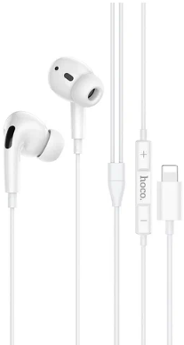 Проводная стерео-гарнитура Hoco M1 для Apple iPhone (вкладыши с микрофоном и пультом) (белый)