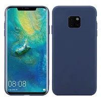 фото Чехол-накладка Creative Case для Huawei Mate 20 силикон/искусственная кожа (синий)