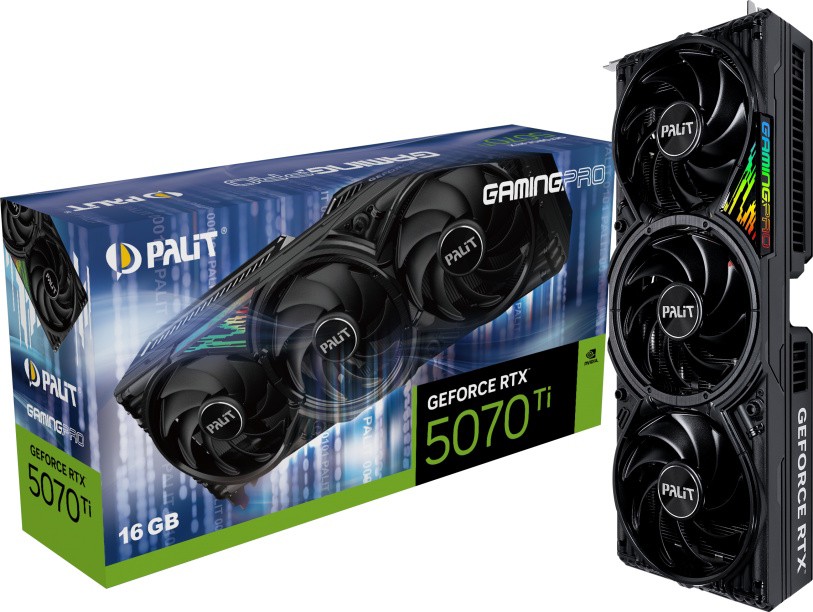 Видеокарта Palit (NE7507T019T2-GB2031A) GeForce RTX 5070 Ti 16GB GamingPro
