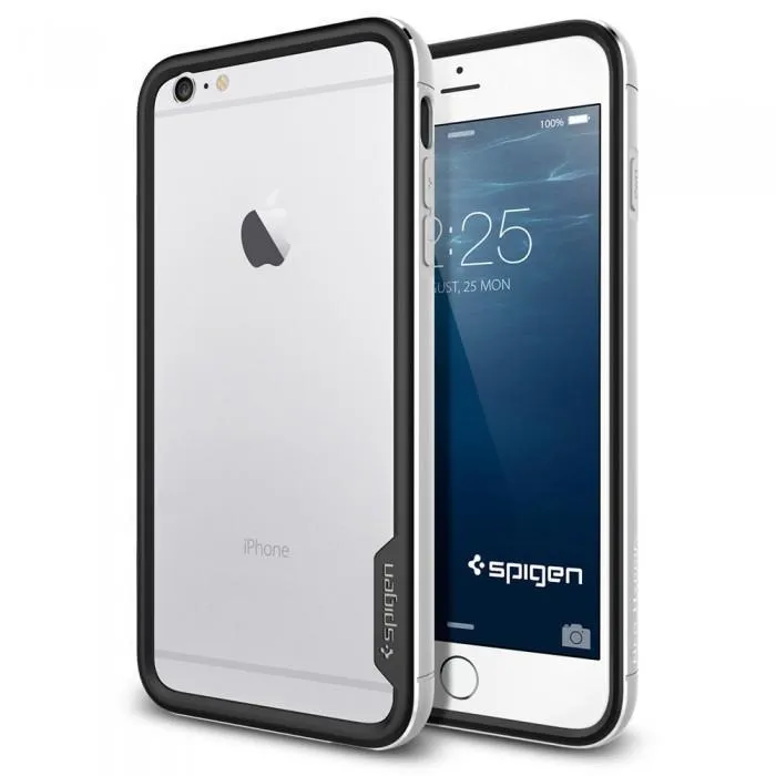 фото Чехол-бампер Spigen Neo Hybrid EX Metal для Apple iPhone 6 Plus/6S Plus (Satin Silver) SGP11191