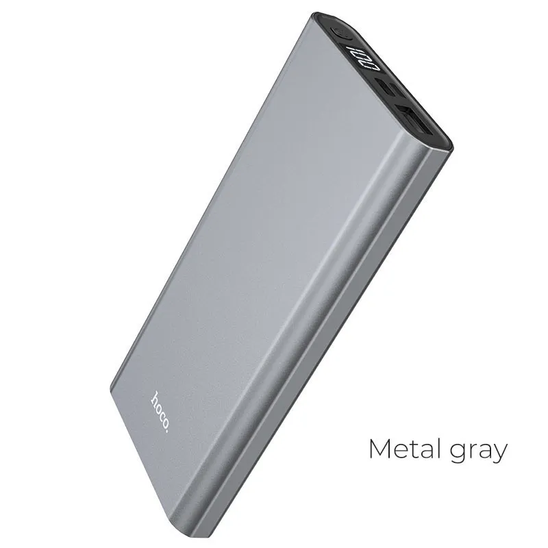 фото Внешний аккумулятор Hoco J68 Resourceful 10000mAh 1хUSB/LED- дисплей (серый)
