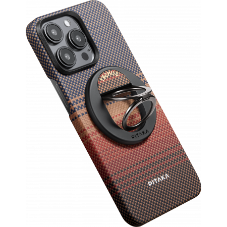фото Магнитное кольцо-держатель Pitaka MagEZ Grip 3 карбоновый (арамид) Sunset