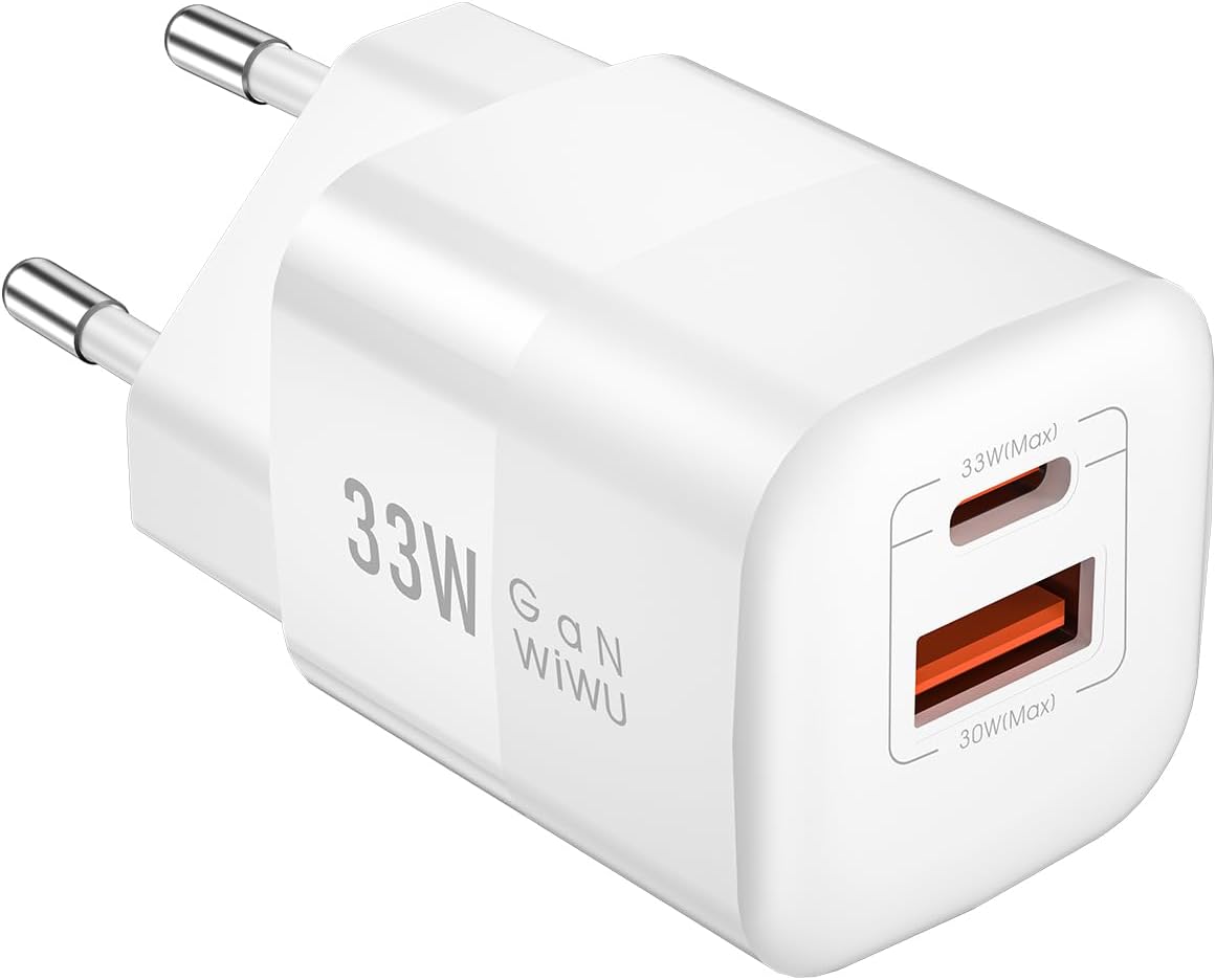 Сетевое зарядное устройство WIWU Nano GaNQC 33W USBUSB-C Wi-U008 белый 2200₽