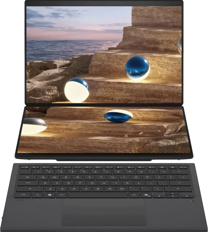 Ноутбук ASUS ZenBook Duo UX8407AA-SN426X (14" OLED, Intel Core Ultra X7 358H, 32Gb, 1Tb SSD, Intel Arc, Windows 11 Pro) (Серый)