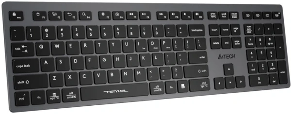 фото Клавиатура A4Tech Fstyler FBX50C, беспроводная (радио + Bluetooth), серый