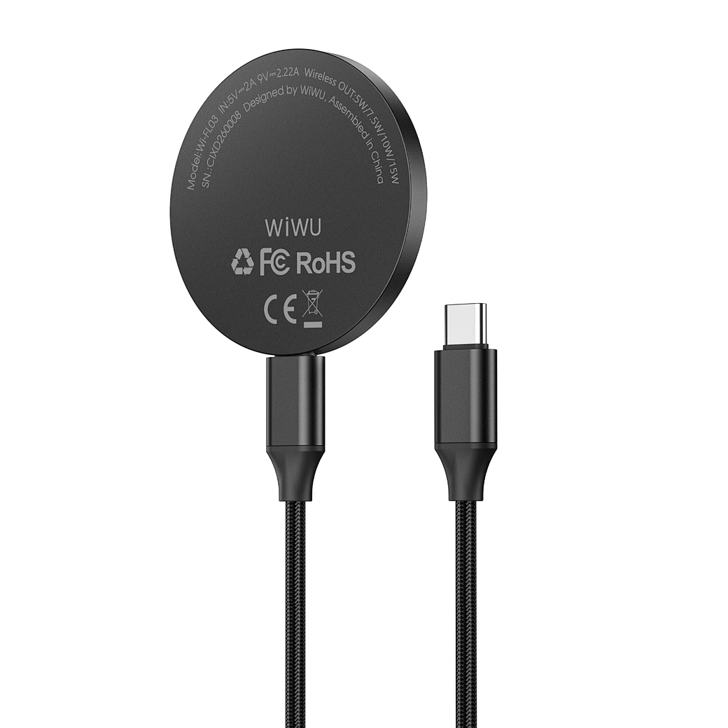 фото Беспроводное зарядное устройство WIWU Aramid 15W для смартфона (Wi-W034) (черный)