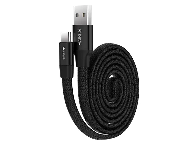 фото Кабель Devia Ring Y1 Flexible cable USB/Type-C 0,8 m (Black) (998622)