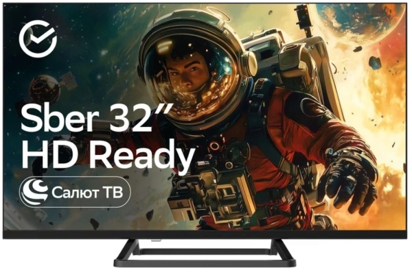 Телевизор SBER SDX-32H3114, 32", DLED HD, 60 Гц, Smart TV