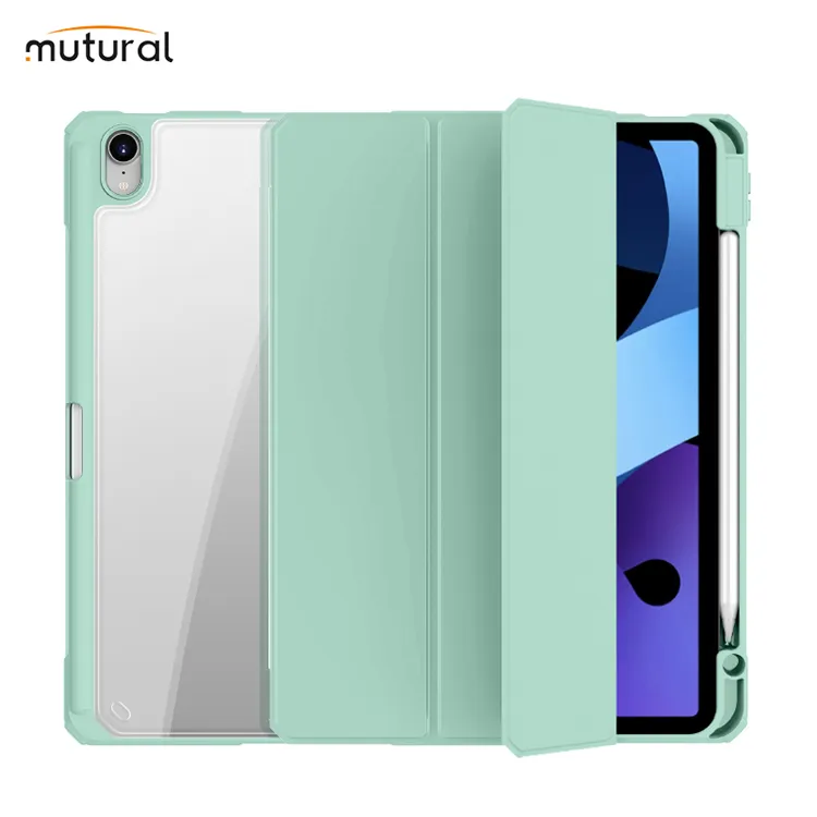 Чехол-книжка Mutural Folio Case для Apple iPad Air 4/5 и Air 11 (2024/2025), с подставкой и отделением под стилус (салатовый)