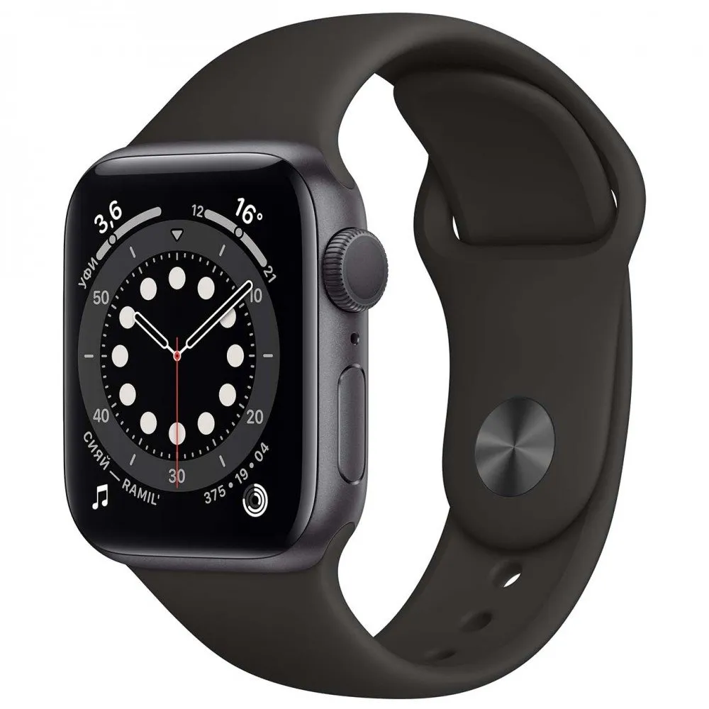 Apple Watch Series 6 40mm LTE Space Gray Aluminum Case with Black Sport Band Б/У (Нормальное состояние)