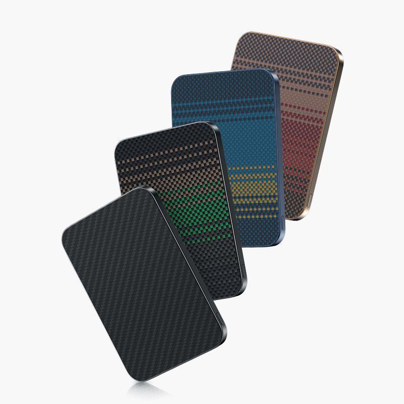 фото Внешний аккумулятор Keephone Brendy Slim MagSafe 5000mAh кевлар (арамид) черно-серый в полоску