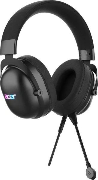 Гарнитура Acer AHW122, проводная, USB, подсветка, чёрный — фото 5