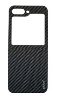 фото Чехол-накладка PiBlue Flagship Case для Samsung Galaxy Z Flip 6 (карбоновый в полоску черно-серый)