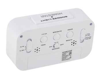 фото Часы-будильник Homestar HS-0110 с метеостанцией (белый)