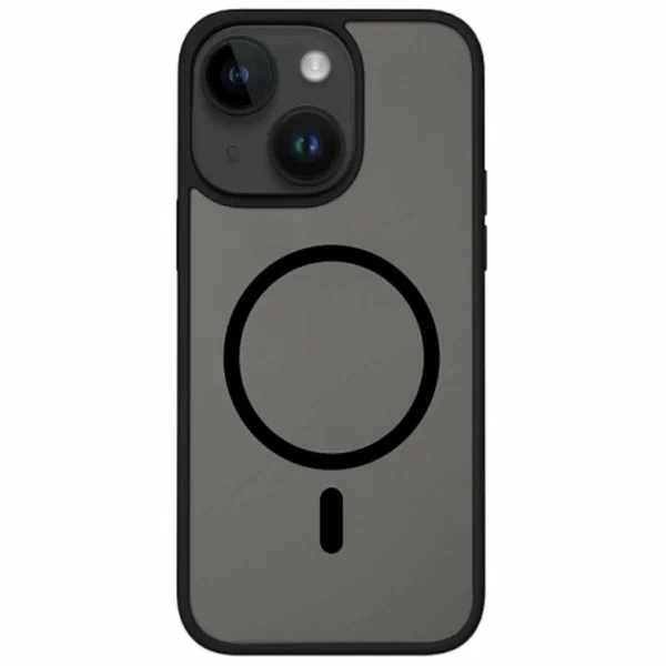 Чехол-накладка Wiwu (FGG-011) для Apple iPhone 15 Pro пластиковый прозрачно-черный (черная рамка)