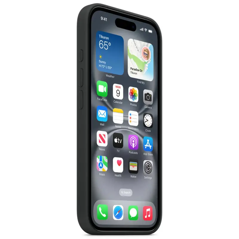 фото Чехол-накладка Silicone Case with MagSafe для iPhone 16 Pro (Black)