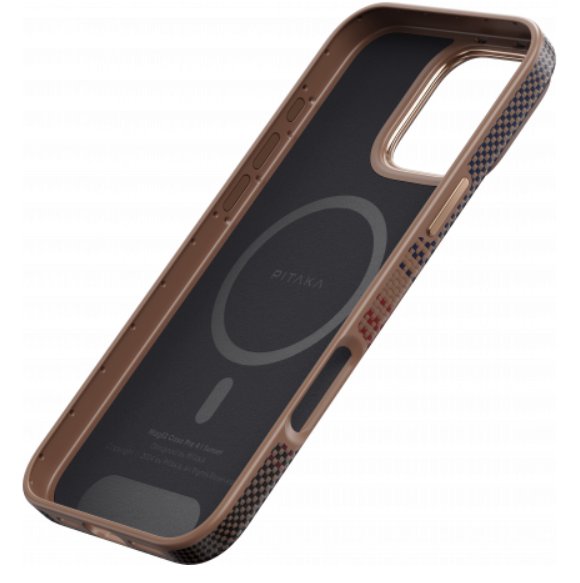 фото Чехол PITAKA Military-Grade MagEZ Pro 4 для iPhone 16 Pro Max карбоновый (арамид) Sunset