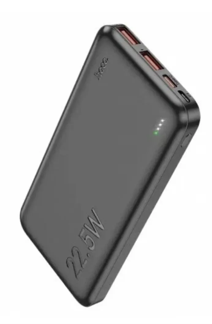 фото Универсальный внешний аккумулятор Hoco J101 Astute 10000mAh 22.5W USBx2/ Micro USB/ Type-C пластик (черный)
