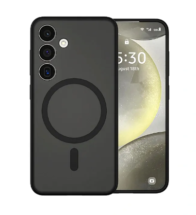 Чехол-накладка Wiwu MagSafe для Samsung Galaxy S24+ пластиковый прозрачно-черный (черная рамка)