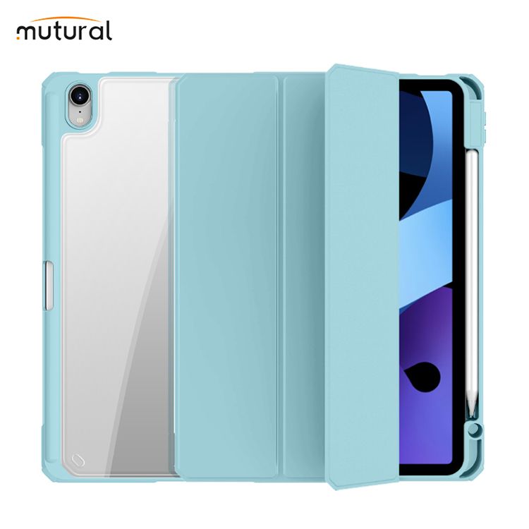 фото Чехол-книжка Mutural Folio Case для Apple iPad 10 (10.9) 2022 (полиуретан с подставкой) (голубой)