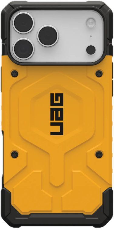 Чехол-накладка UAG Pathfinder MagSafe для Apple iPhone 17 Pro Max пластиковый желтый (черная рамка)