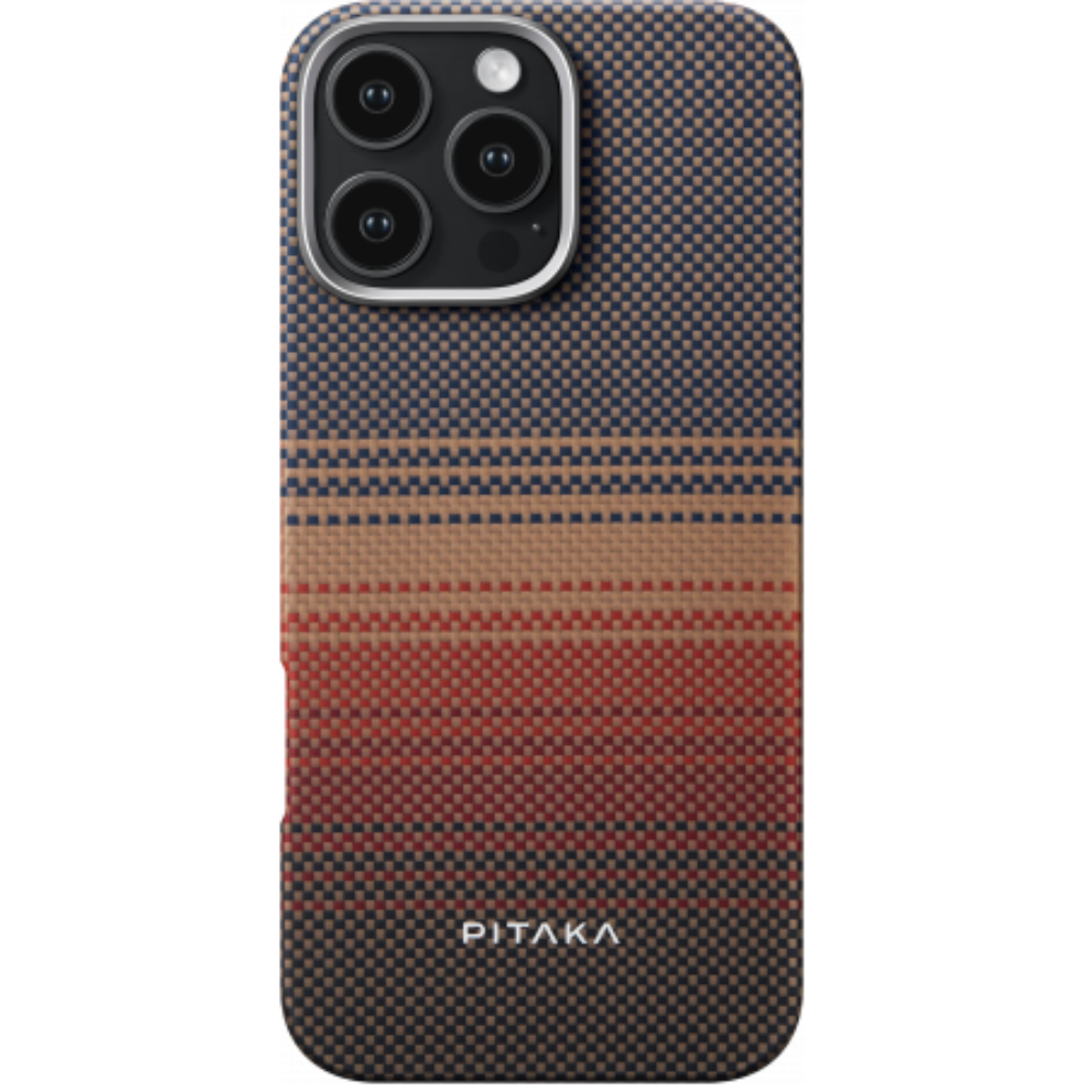 фото Чехол PITAKA Ultra-Slim Case для iPhone 16 Pro Max карбоновый кевлар (арамид) Sunset
