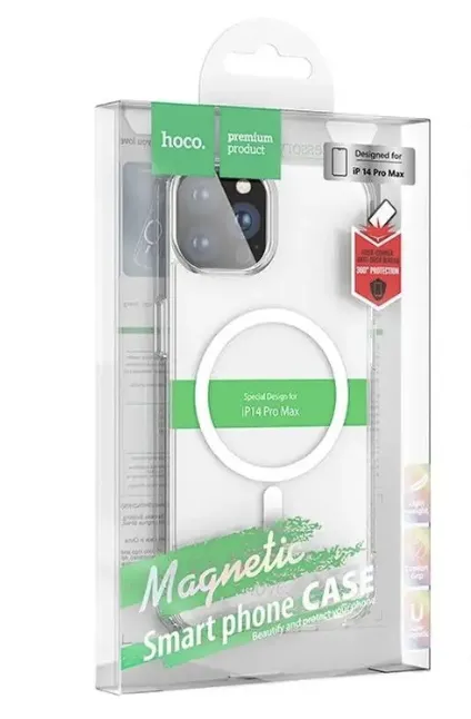 фото Чехол-накладка Hoco Magnetic Series Airbag для iPhone 14 Plus силиконовый (прозрачный)
