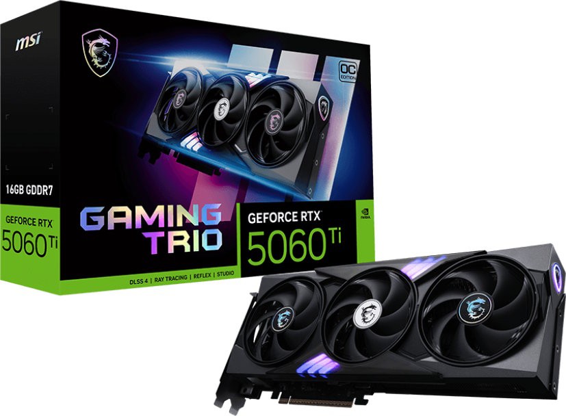 Видеокарта MSI (G506T-16GTC) GeForce RTX 5060 Ti 16G GAMING TRIO OC