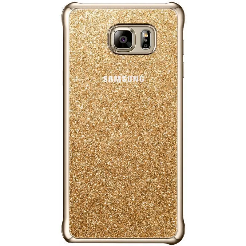 фото Чехол-накладка Samsung Glitter Cover для Galaxy Note 5 пластик (золотой) EF-XN920CFEGRU