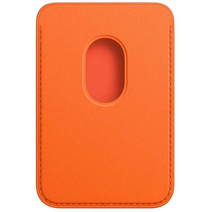 фото Чехол iPhone Leather Wallet MagSafe (Orange)