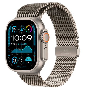 фото Ремешок Apple для Watch Ultra 49mm Natural Titanium Milanese Loop (L) (MXKE3)