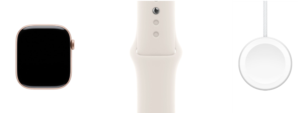 Apple Watch Series 10 42mm Rose Gold Aluminum Case with Starlight Sport Band (M/L)