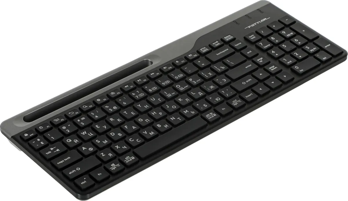 фото Клавиатура A4Tech Fstyler FBK25, беспроводная (радио + Bluetooth), чёрный/серый